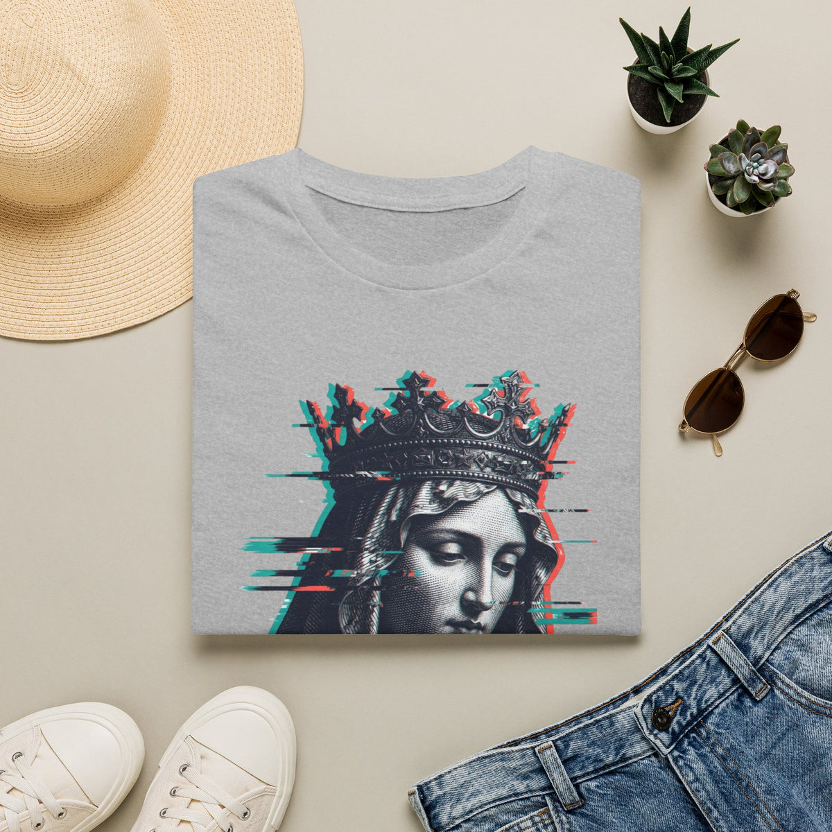 Vintage Glitch Marian Graphic T-Shirt