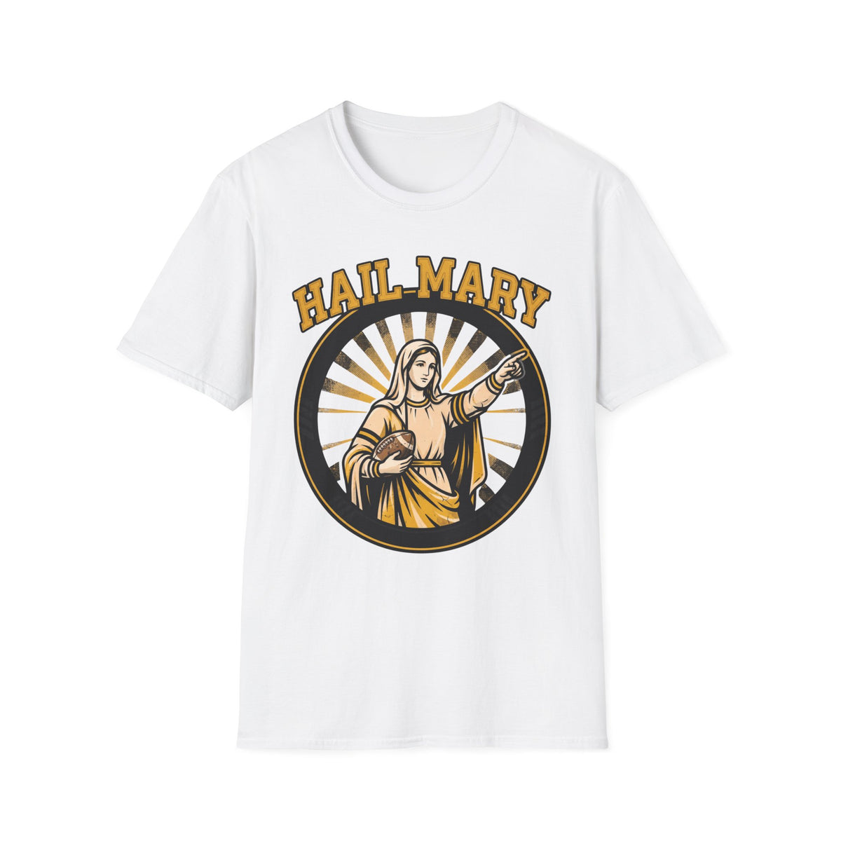 Hail Mary T-Shirt - Black & Yellow
