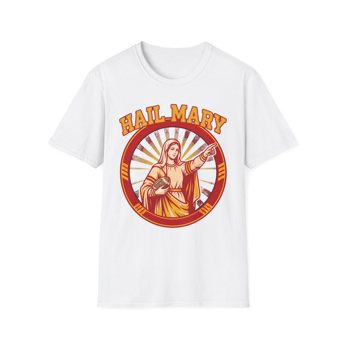 Hail Mary T-Shirt - Red & Gold