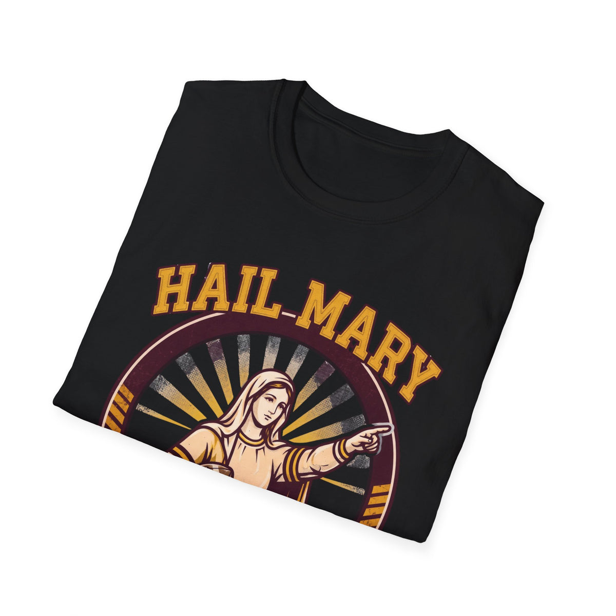 Hail Mary T-Shirt - Gold & Brown