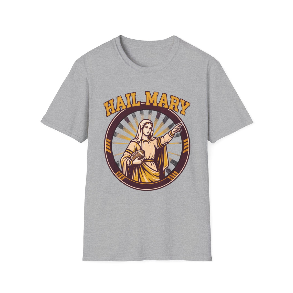 Hail Mary T-Shirt - Gold & Brown