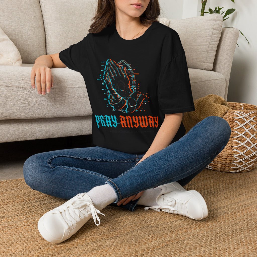 Pray Anyway Glitch T-Shirt