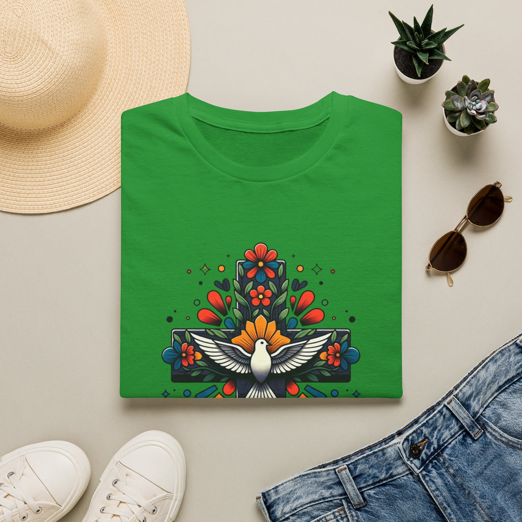 Dove & Floral Cross T-Shirt