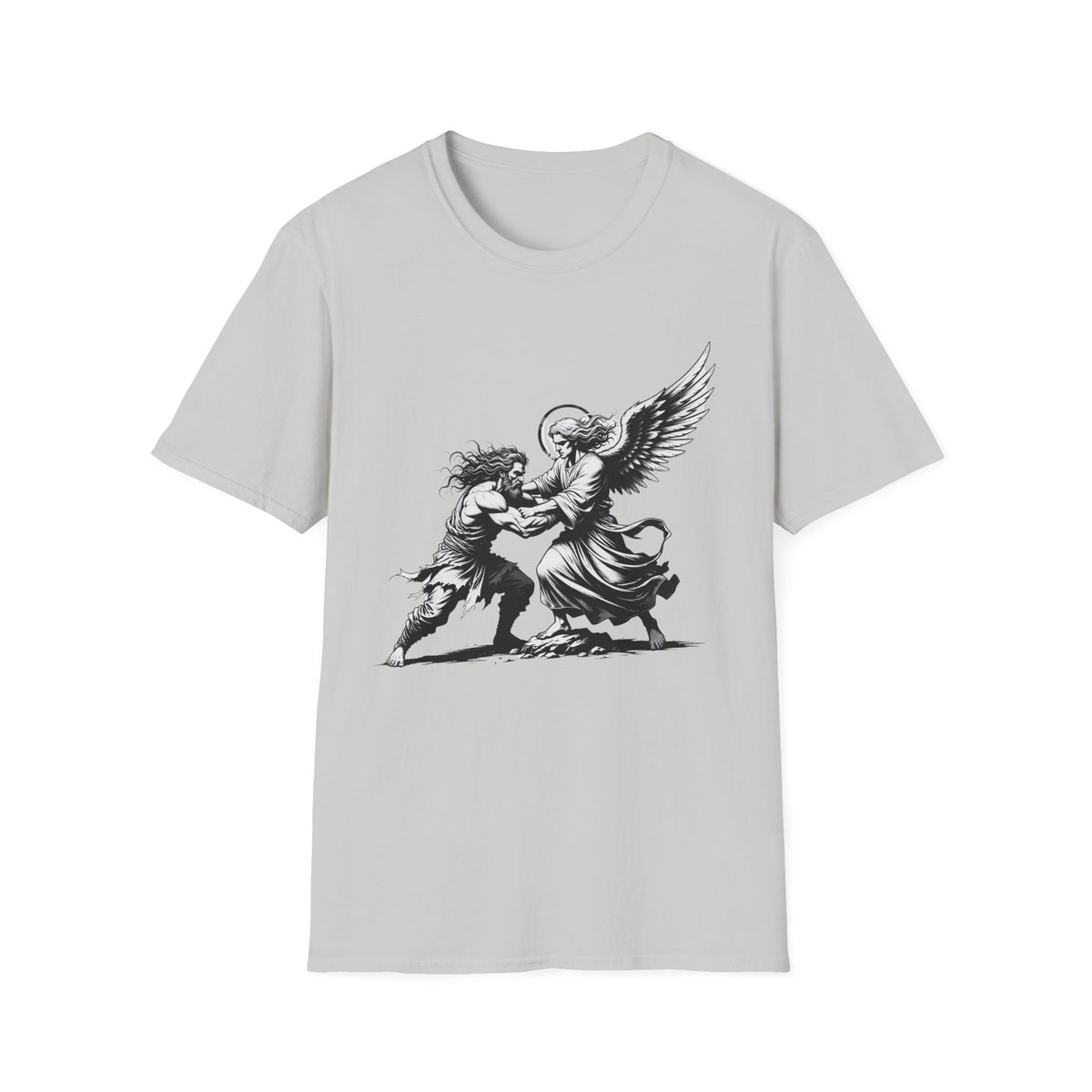 Biblical Jacob Wrestling Angel T-Shirt