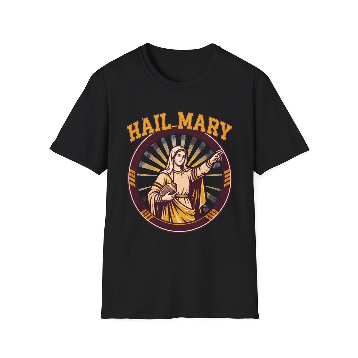 Hail Mary T-Shirt - Gold & Brown