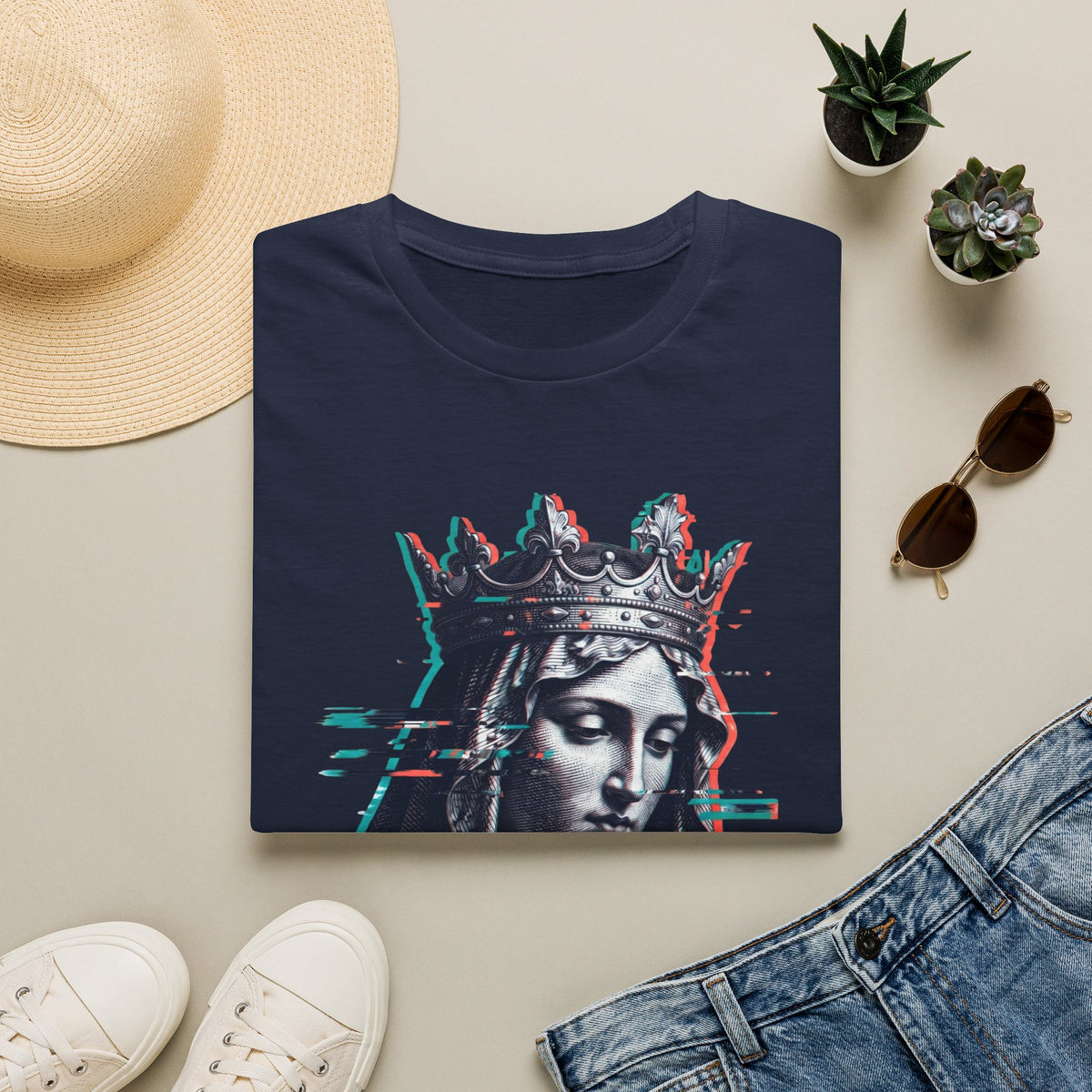 Vintage Glitch Marian Graphic T-Shirt