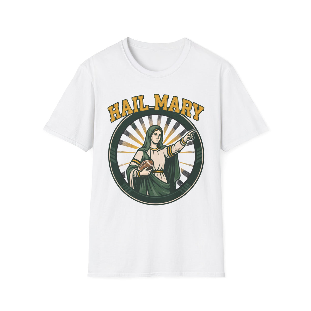 Hail Mary T-Shirt - Gold & Green