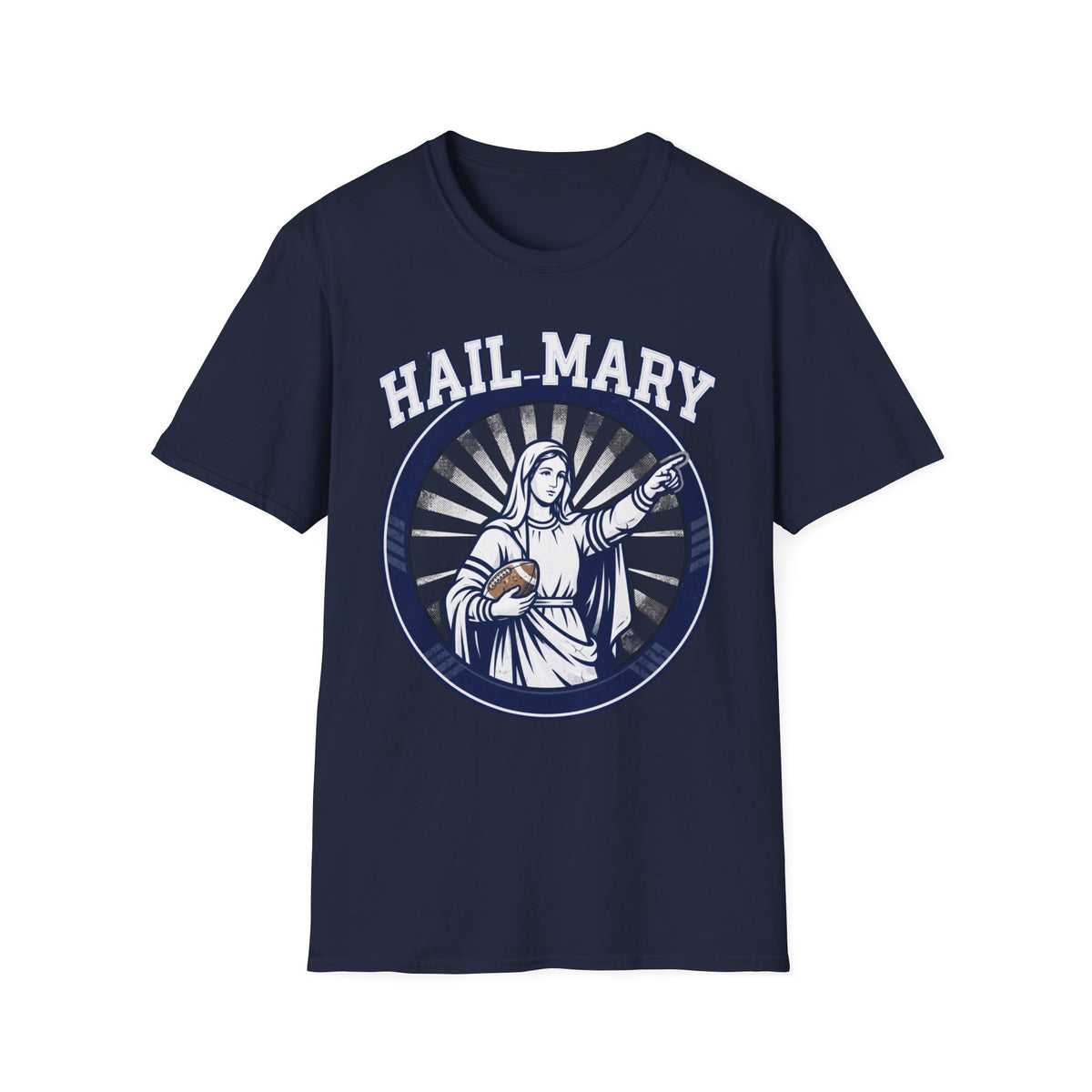 Haily Mary T-Shirt - Blue & White
