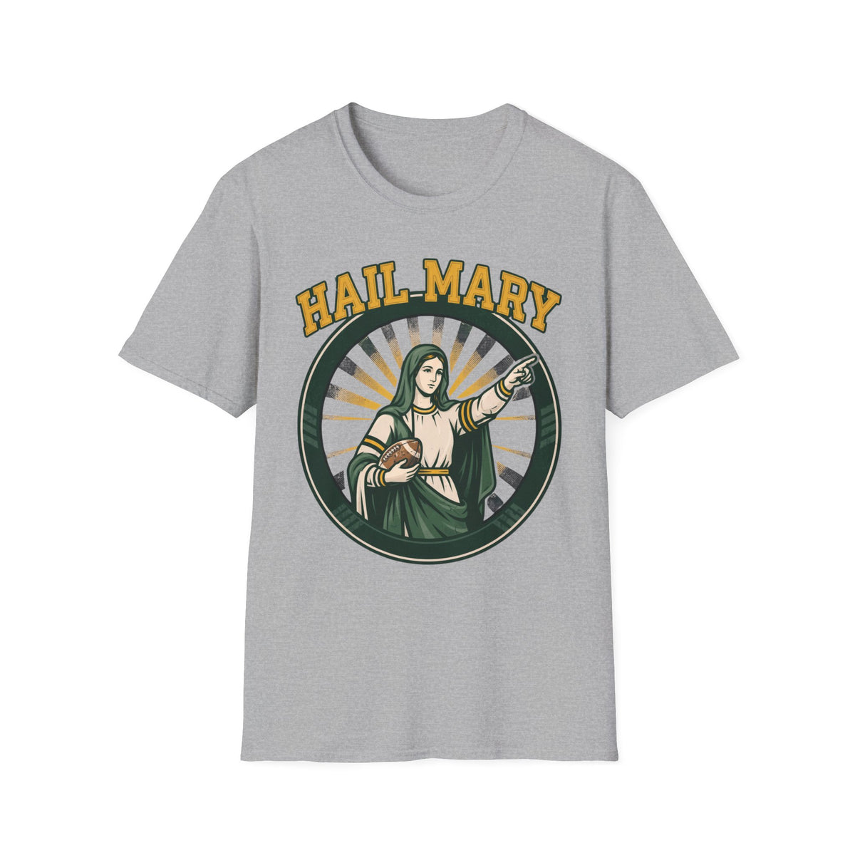 Hail Mary T-Shirt - Gold & Green