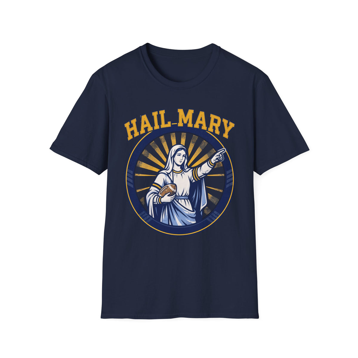 Hail Mary T-Shirt - Blue & Yellow