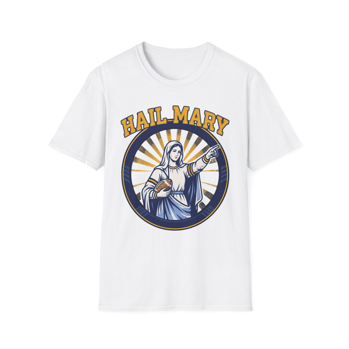 Hail Mary T-Shirt - Blue & Yellow