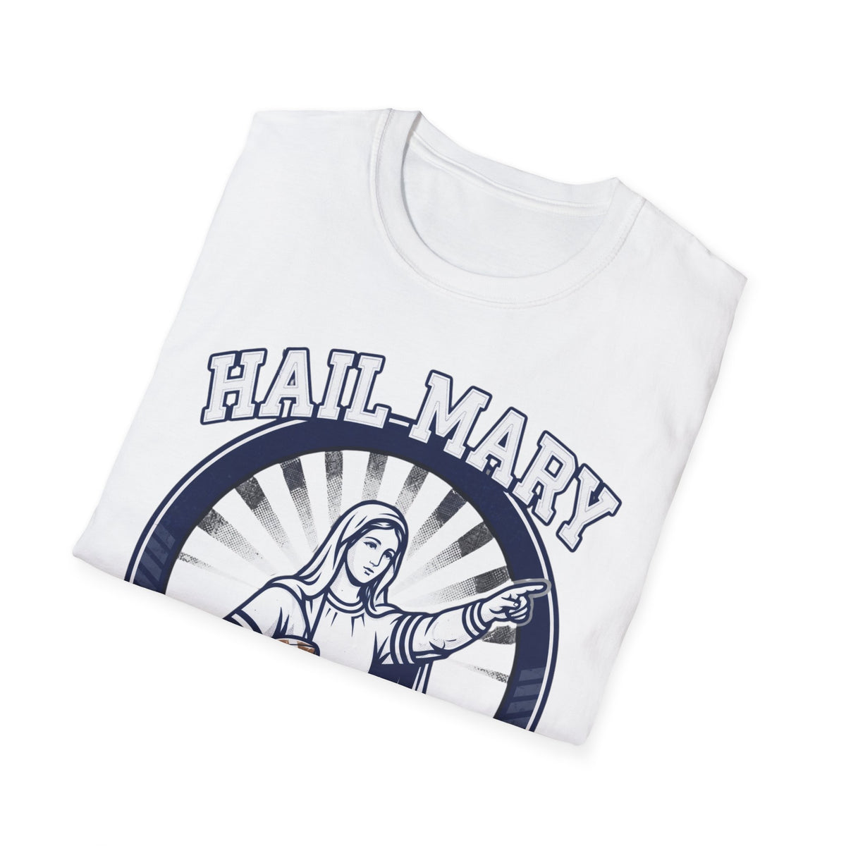 Haily Mary T-Shirt - Blue & White