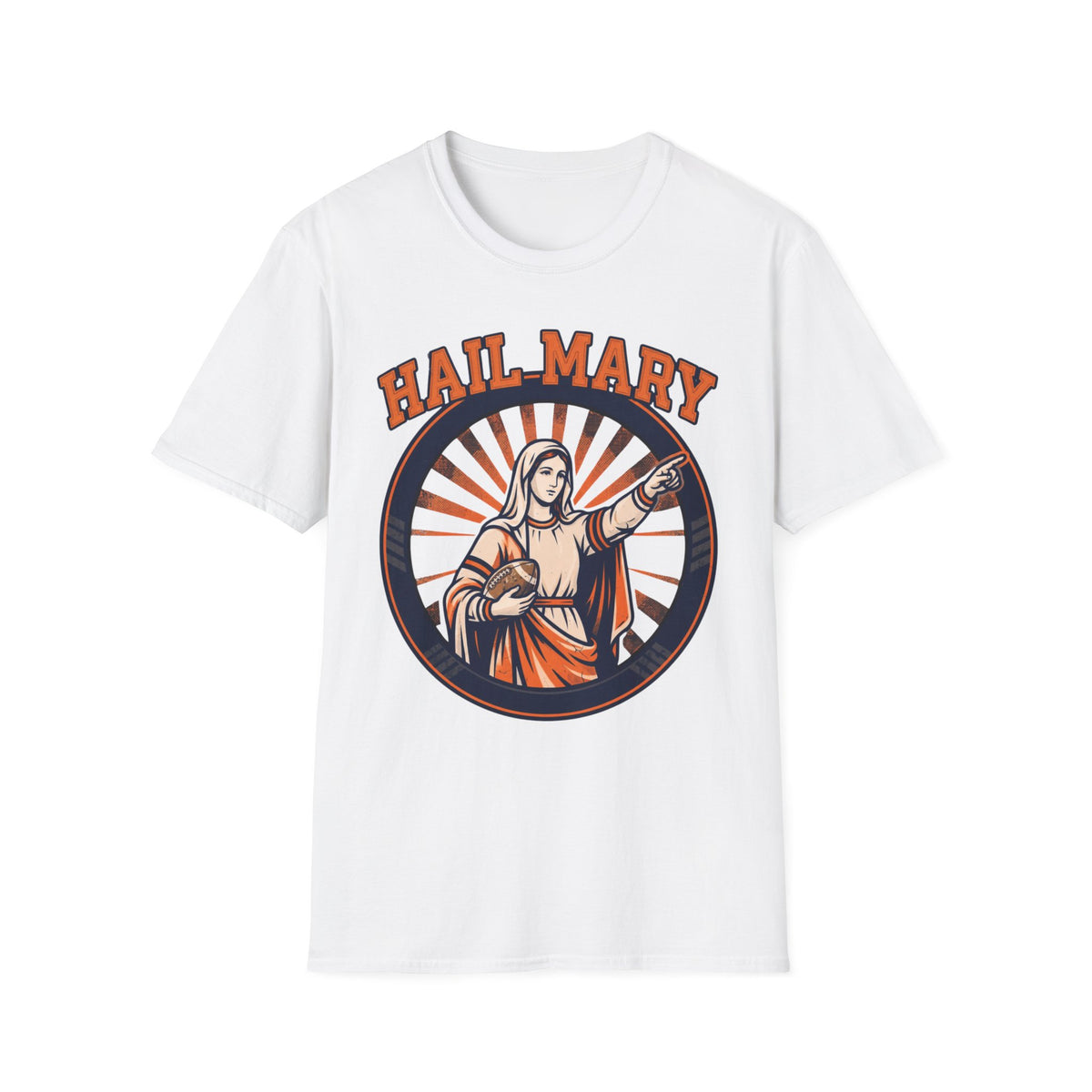 Hail Mary T-Shirt - Blue & Orange