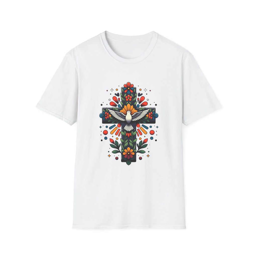 Dove & Floral Cross T-Shirt