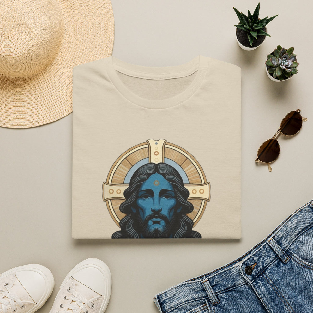 Blue Christ T-Shirt