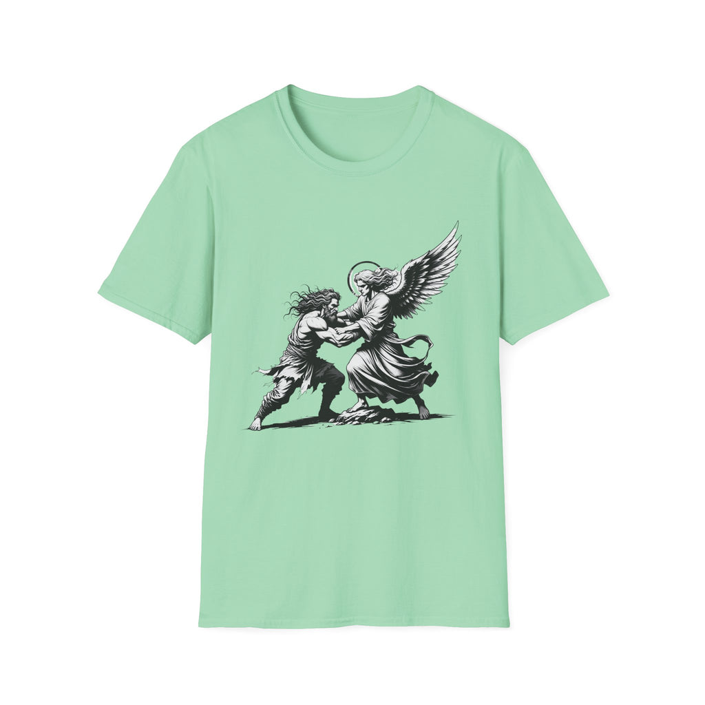 Biblical Jacob Wrestling Angel T-Shirt