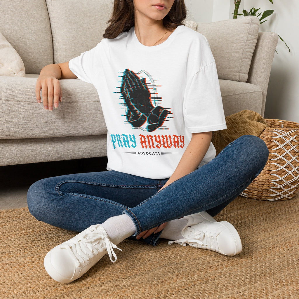 Pray Anyway Glitch T-Shirt