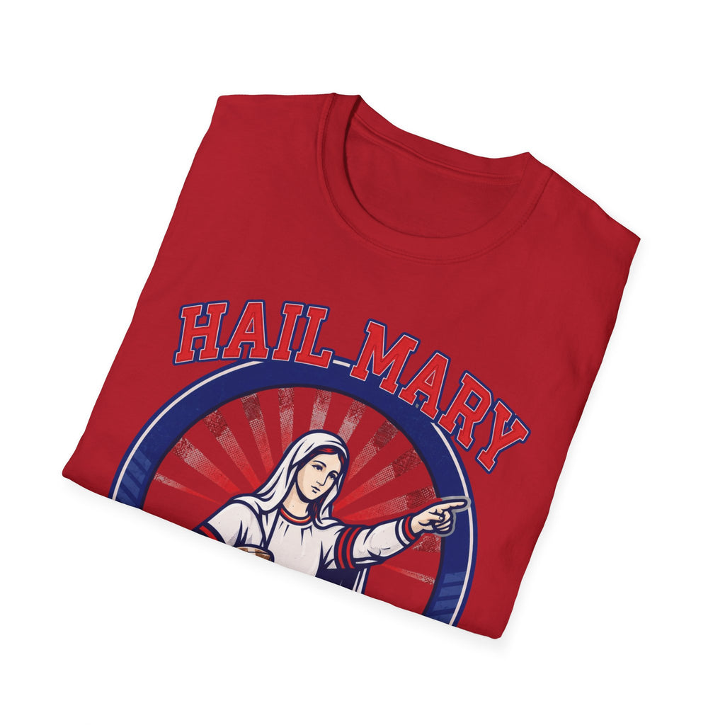 Hail Mary T-Shirt - Blue & Red