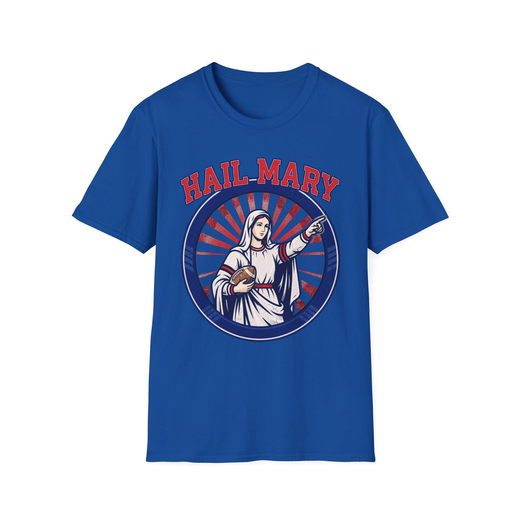 Hail Mary T-Shirt - Blue & Red