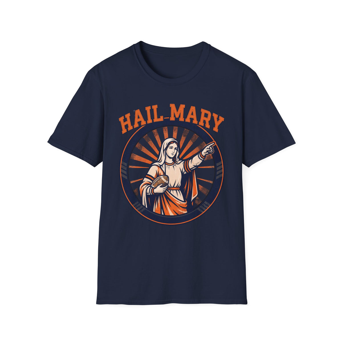 Hail Mary T-Shirt - Blue & Orange
