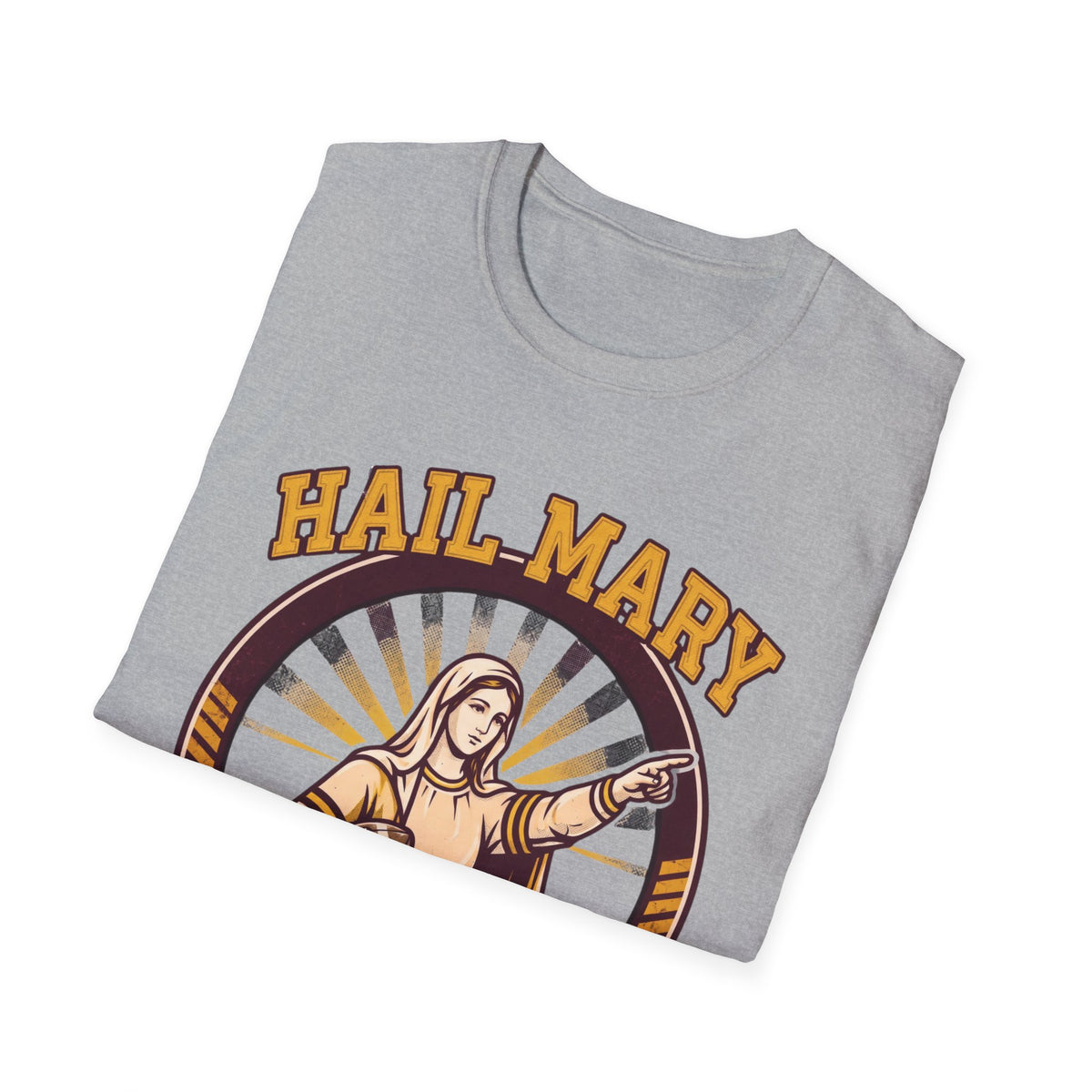 Hail Mary T-Shirt - Gold & Brown