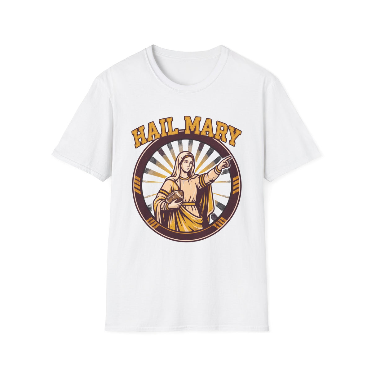 Hail Mary T-Shirt - Gold & Brown