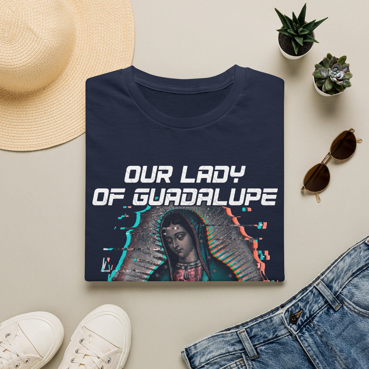 Our Lady of Guadalupe Glitch T-Shirt