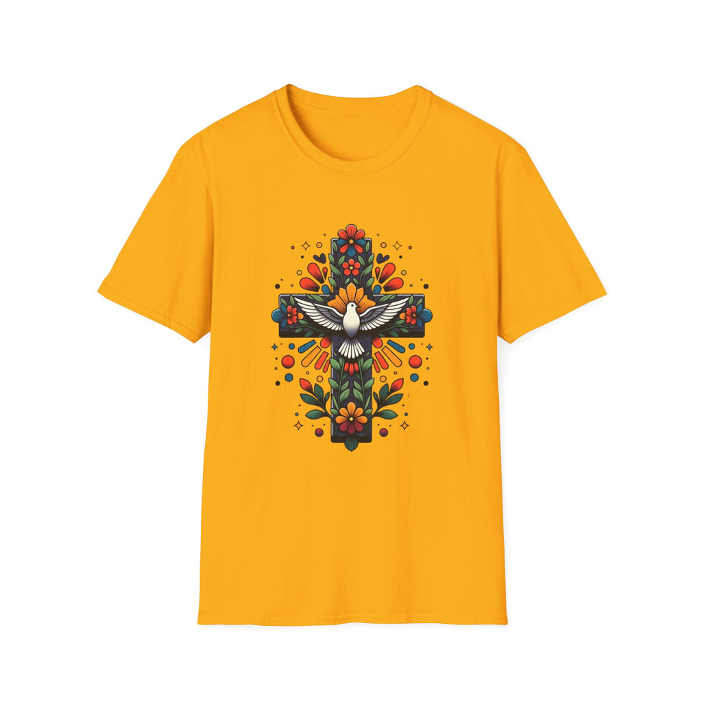 Dove & Floral Cross T-Shirt