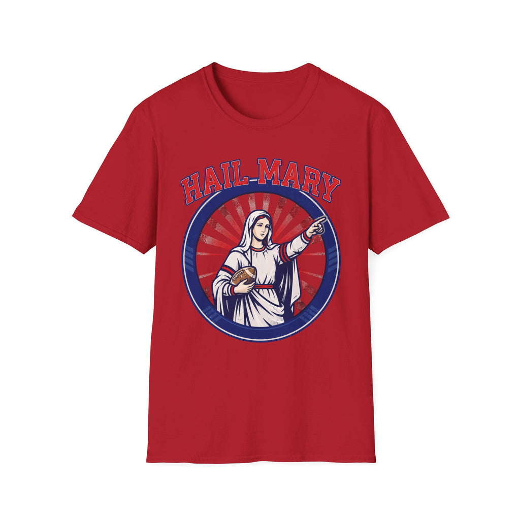 Hail Mary T-Shirt - Blue & Red