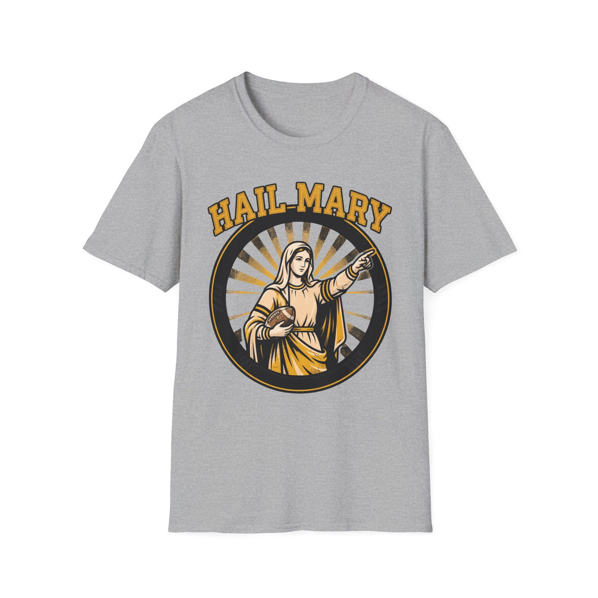 Hail Mary T-Shirt - Black & Yellow
