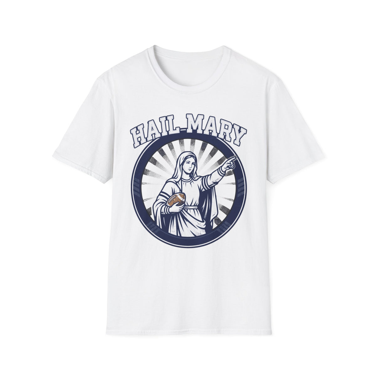 Haily Mary T-Shirt - Blue & White