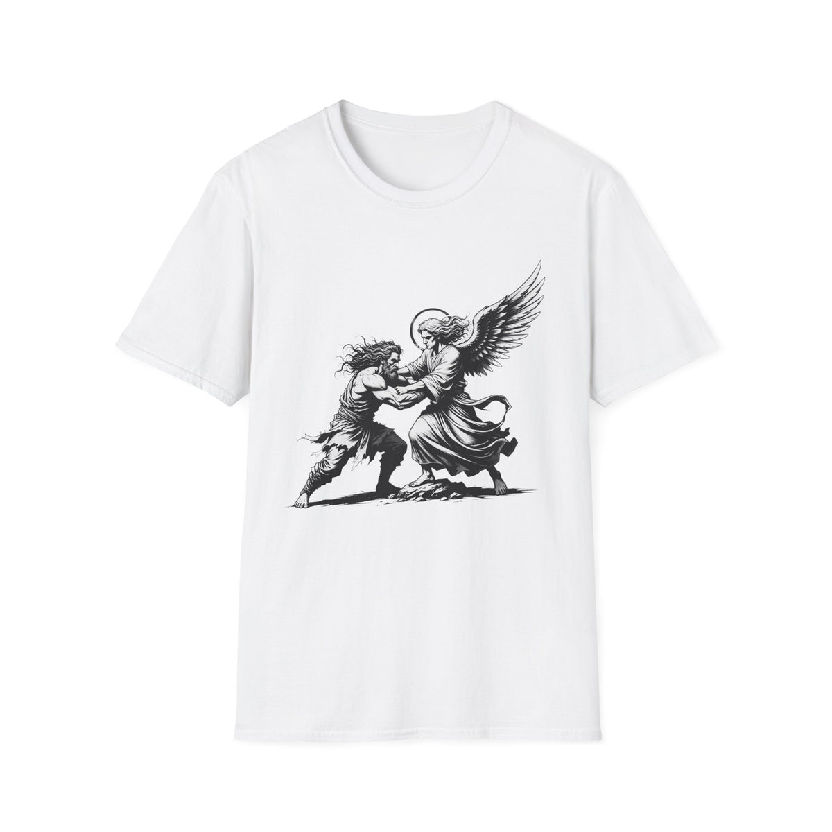 Biblical Jacob Wrestling Angel T-Shirt