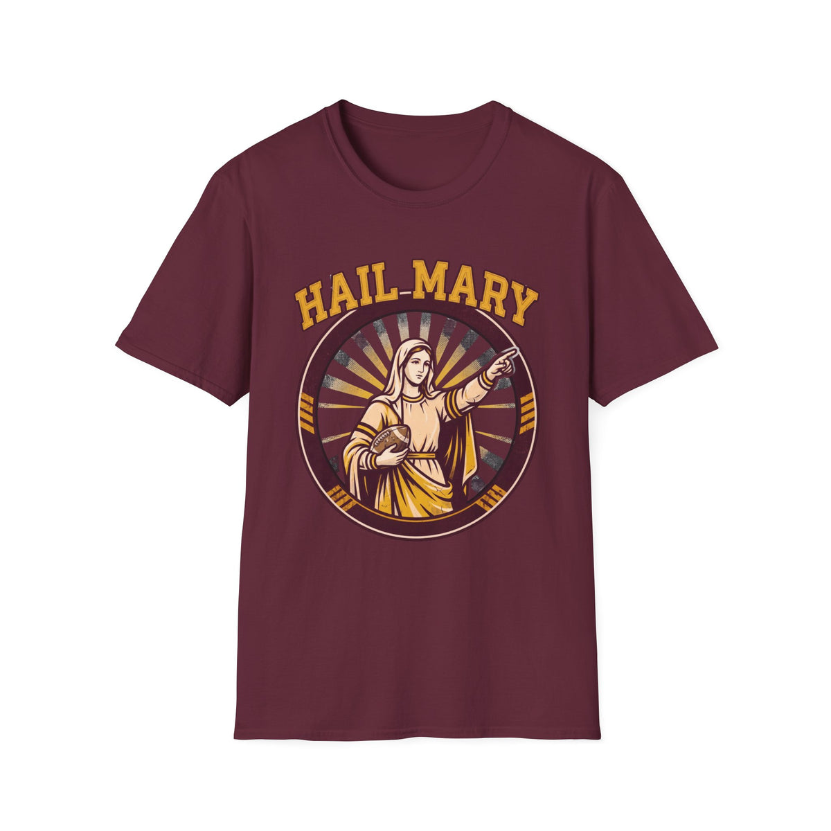 Hail Mary T-Shirt - Gold & Brown
