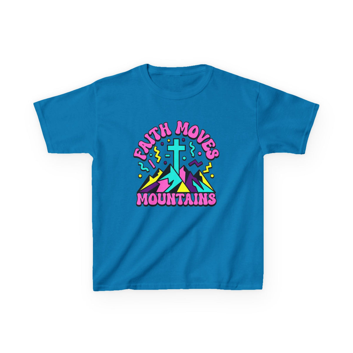 Faith Moves Mountains Kids T-Shirt