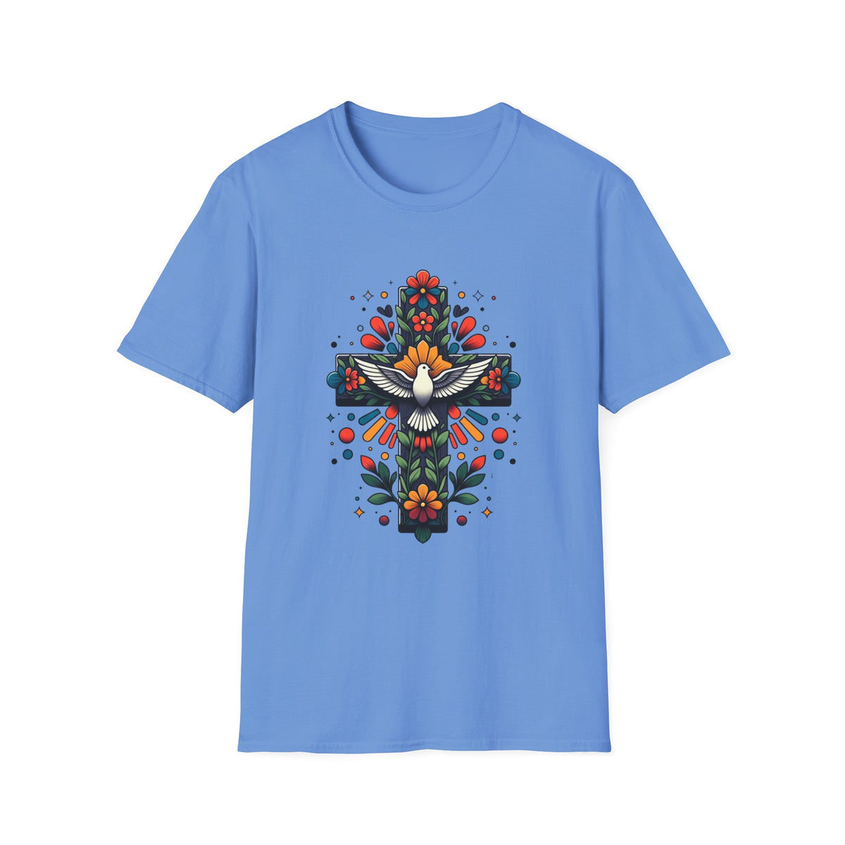 Dove & Floral Cross T-Shirt