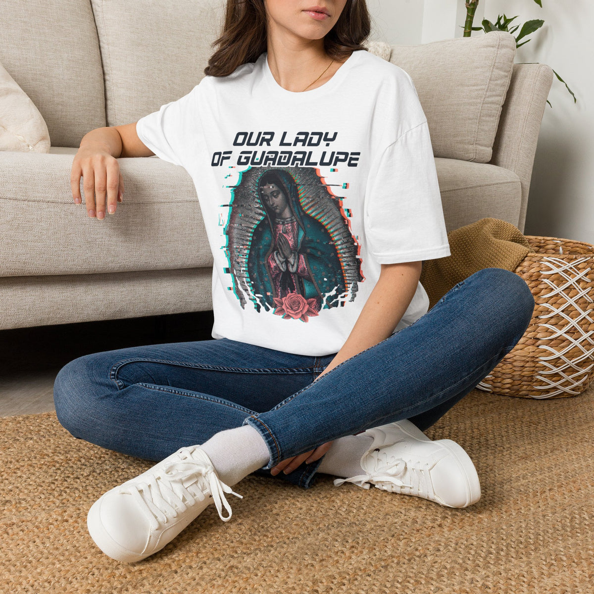 Our Lady of Guadalupe Glitch T-Shirt