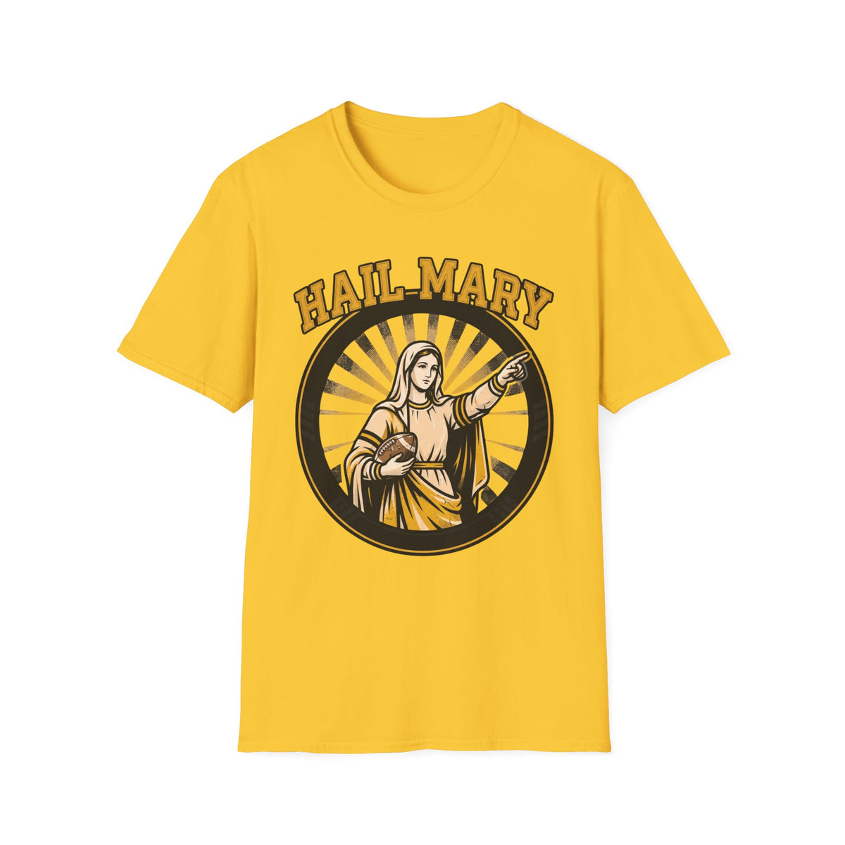Hail Mary T-Shirt - Black & Yellow