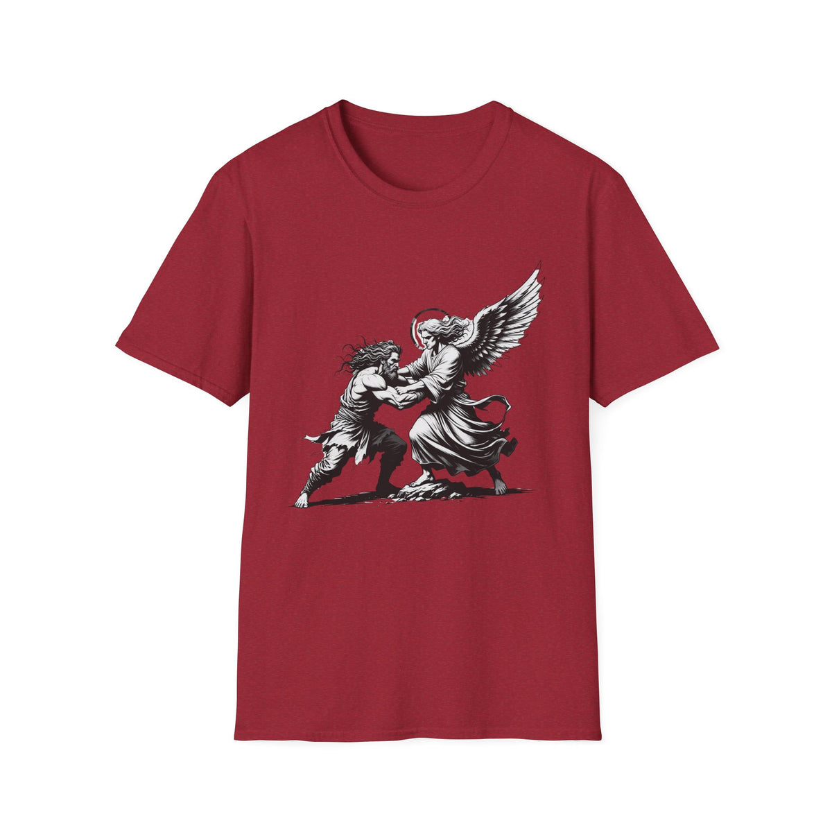 Biblical Jacob Wrestling Angel T-Shirt