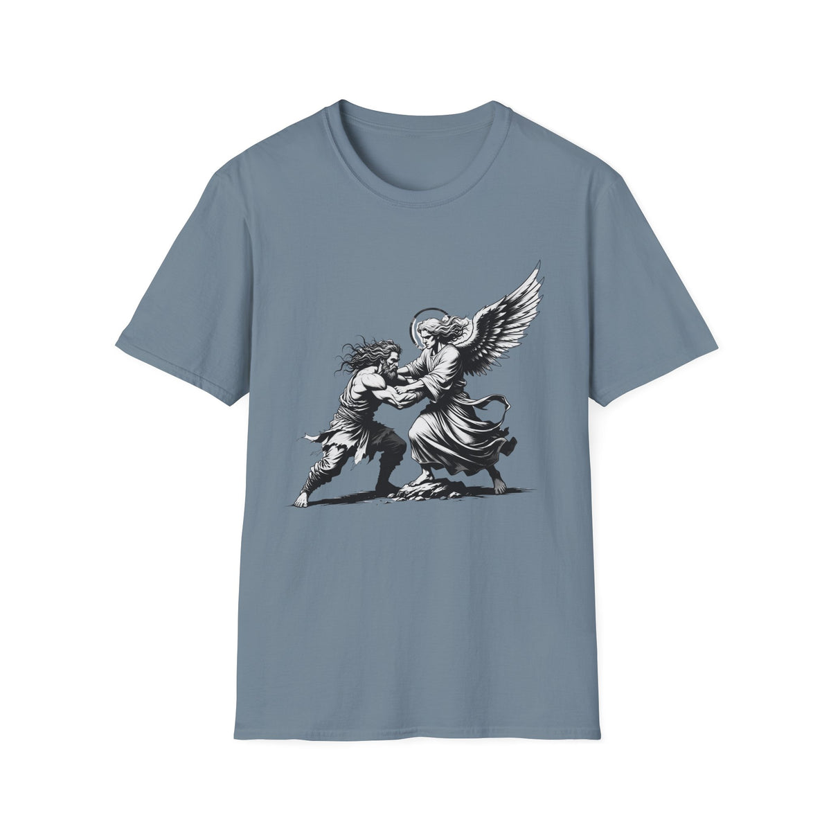 Biblical Jacob Wrestling Angel T-Shirt