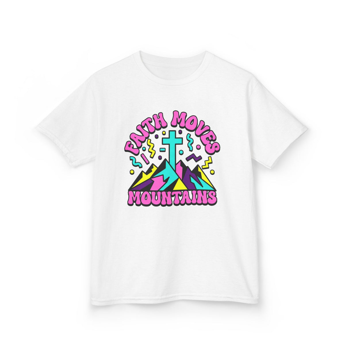 Faith Moves Mountains Kids T-Shirt
